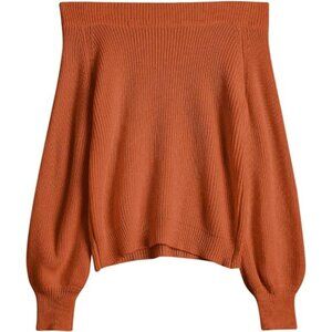 Off Shoulder Sweater Loose Top